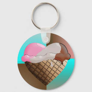 Mig glass (för hjärta)! Neapolitan Nyckelring