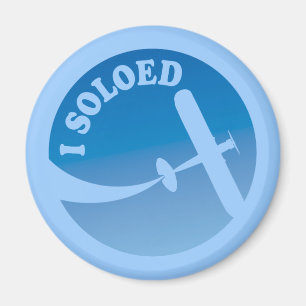 Mig grafiska Soloed & flygplan Magnet