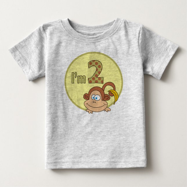 Mig gullig apa för förmiddag 2 med t-shirt (Framsida)