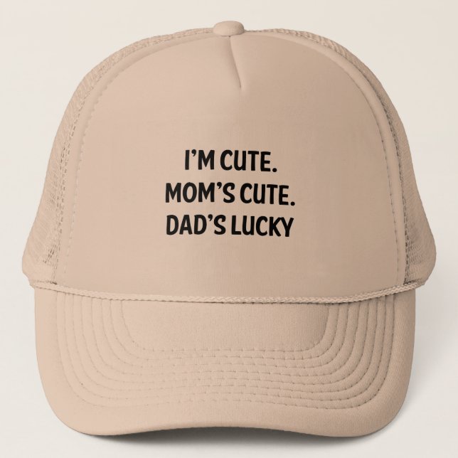 Mig gullig förmiddag. Gullig mamma. Lucky. pappa Truckerkeps (Framsida)