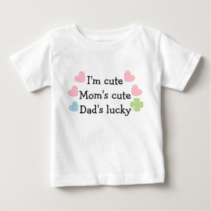 Mig gullig förmiddag, gullig mamma, lycklig pappa t-shirt