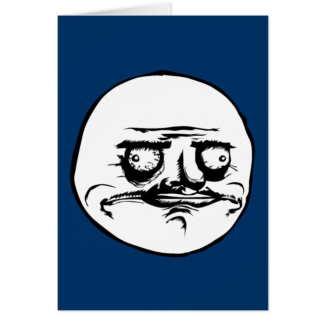 Mig Gusta ansikte Meme Hälsningskort (Framsidan)