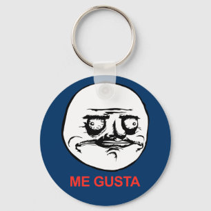 Mig Gusta ansikte Meme Nyckelring