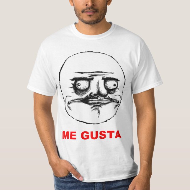 Mig Gusta ansikte Tee Shirt (Framsida)