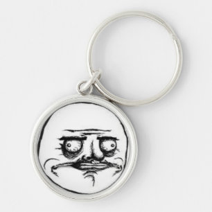 Mig Gusta Keychain Rund Silverfärgad Nyckelring