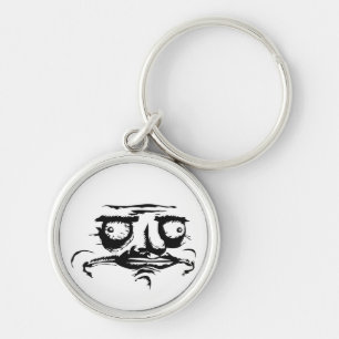 Mig Gusta Keychain Rund Silverfärgad Nyckelring