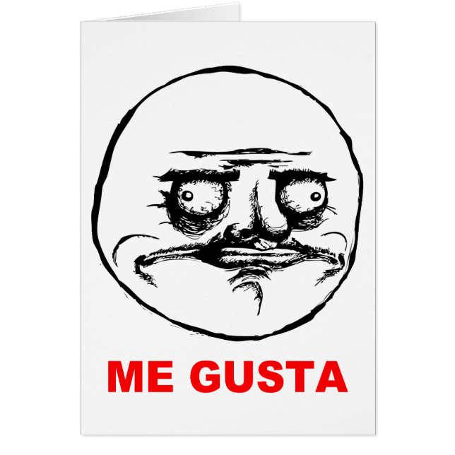 Mig Gusta (text) Hälsningskort (Framsidan)