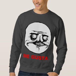 Mig Gusta ursinneansikte Meme Långärmad Tröja