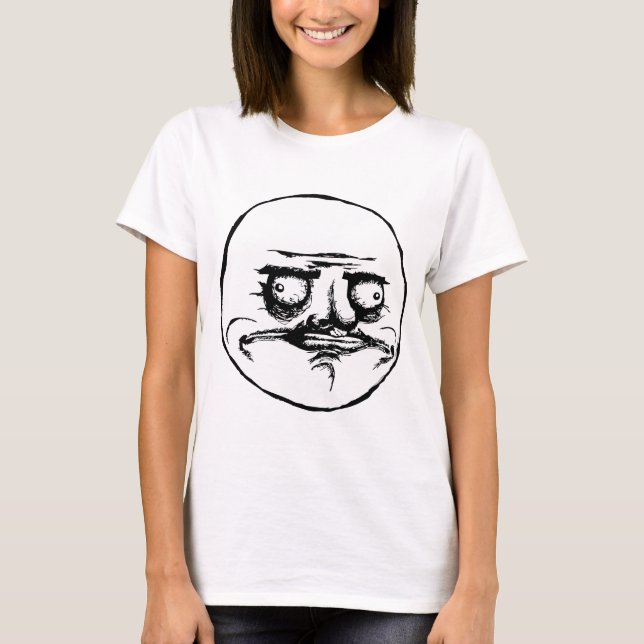 Mig Gusta ursinneansikte Meme T-shirt (Framsida)
