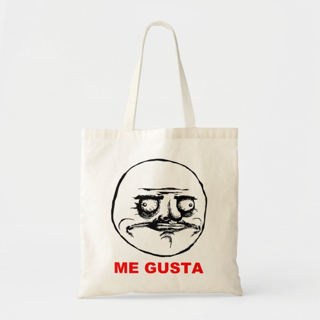 Mig Gusta ursinneansikte Meme Tygkasse (Framsidan)