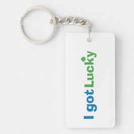 "Mig har lyckliga" tvåsidiga Keychain