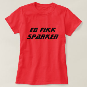 Mig har som avfyras i norskt rött t shirt
