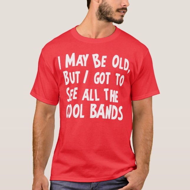 Mig har som ser coolamusikbanden tee (Framsida)