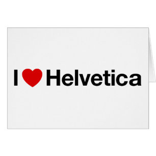 Mig Helvetica hjärta Hälsningskort