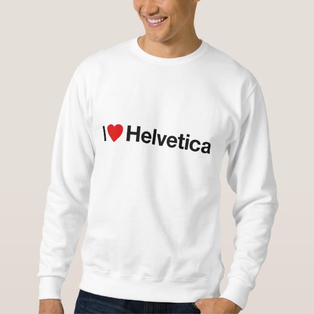 Mig Helvetica hjärta Långärmad Tröja (Framsida)