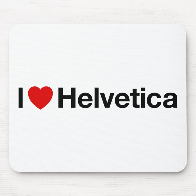 Mig Helvetica hjärta Musmatta (Framsidan)