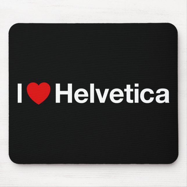 Mig Helvetica hjärta Musmatta (Framsidan)