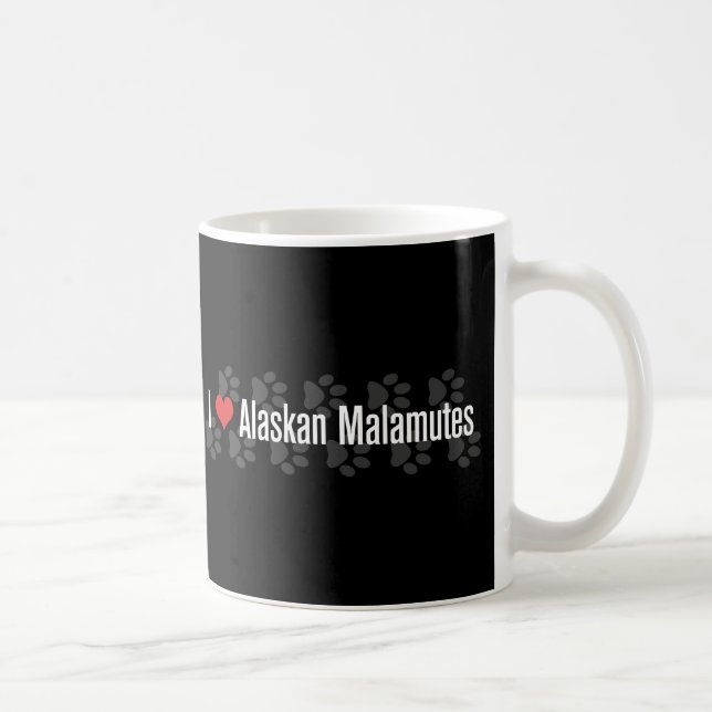 Mig (hjärta) alaskabo Malamutes Kaffemugg (Höger)