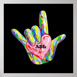 Mig hjärta ASL Poster