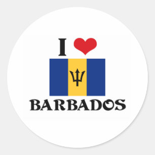 MIG HJÄRTA BARBADOS RUNT KLISTERMÄRKE