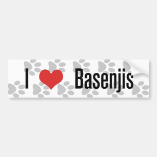 Mig (hjärta) Basenjis Bildekal