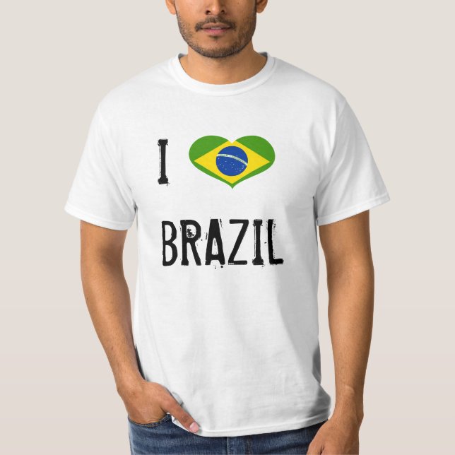 Mig hjärta Brasilien T Shirt (Framsida)