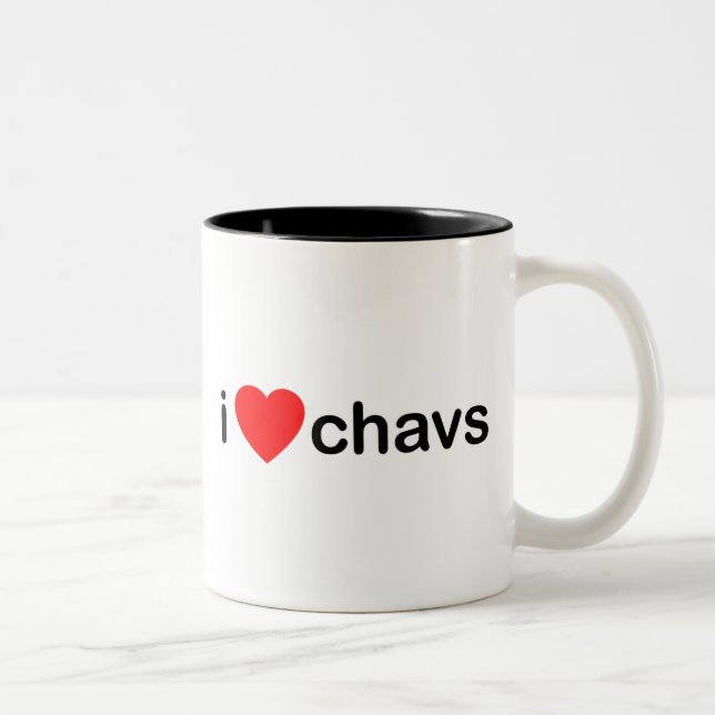Mig hjärta Chavs Två-Tonad Mugg (Höger)