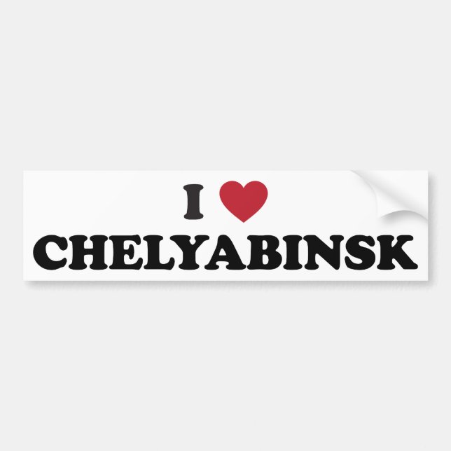 Mig hjärta Chelyabinsk Ryssland Bildekal (Framsidan)