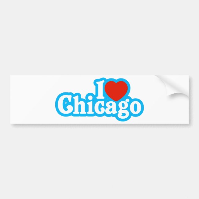 Mig hjärta Chicago Bildekal (Framsidan)