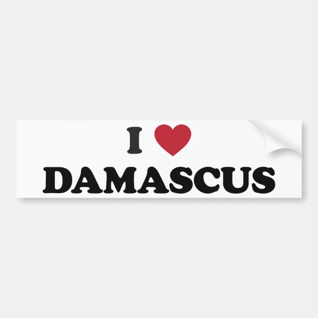 Mig hjärta Damascus Syrien Bildekal (Framsidan)