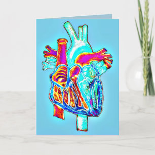 "Mig hjärta dig" Anatomical hjärtahälsningkort Kort