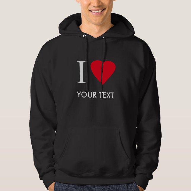 MIG HJÄRTA (din text) Hoodie (Framsida)
