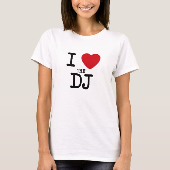 Mig hjärta DJ-kvinna utslagsplats Tee Shirt (Framsida)
