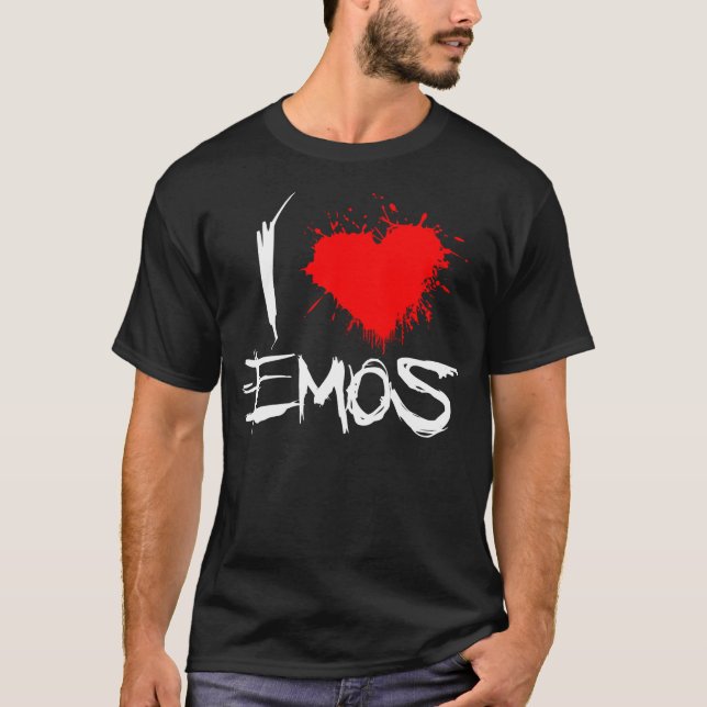 Mig hjärta Emos Tee Shirt (Framsida)