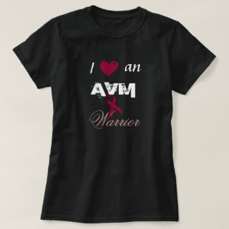 Mig hjärta en skjorta för AVM-krigareBurgundy band T Shirt