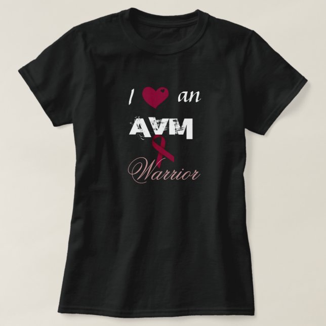 Mig hjärta en skjorta för AVM-krigareBurgundy band T Shirt (Design framsida)