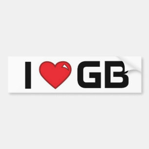 mig hjärta gb bildekal