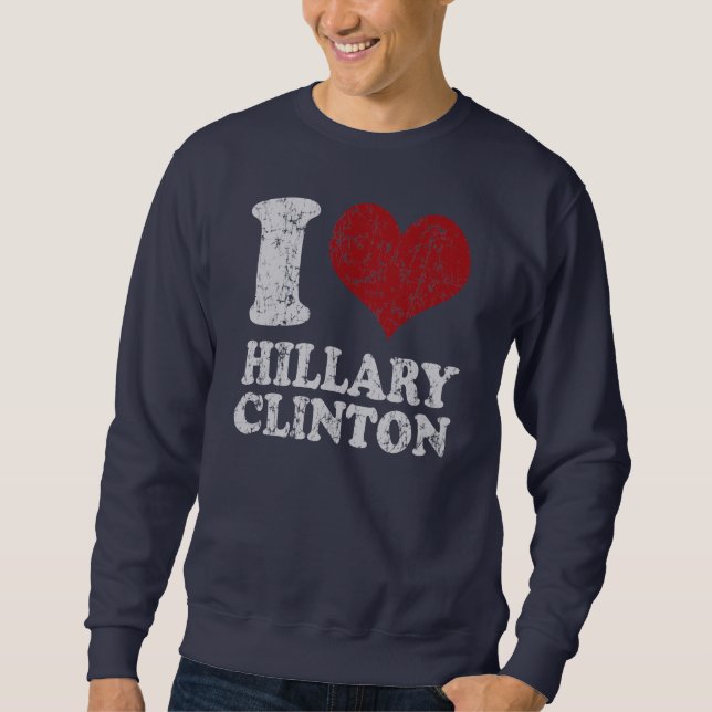 Mig hjärta Hillary Clinton Sweatshirt (Framsida)