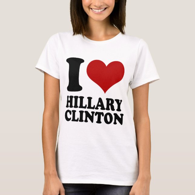 Mig hjärta Hillary Clinton T Shirt (Framsida)