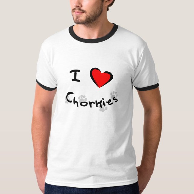 Mig hjärta - kärlek Chorkies T Shirt (Framsida)