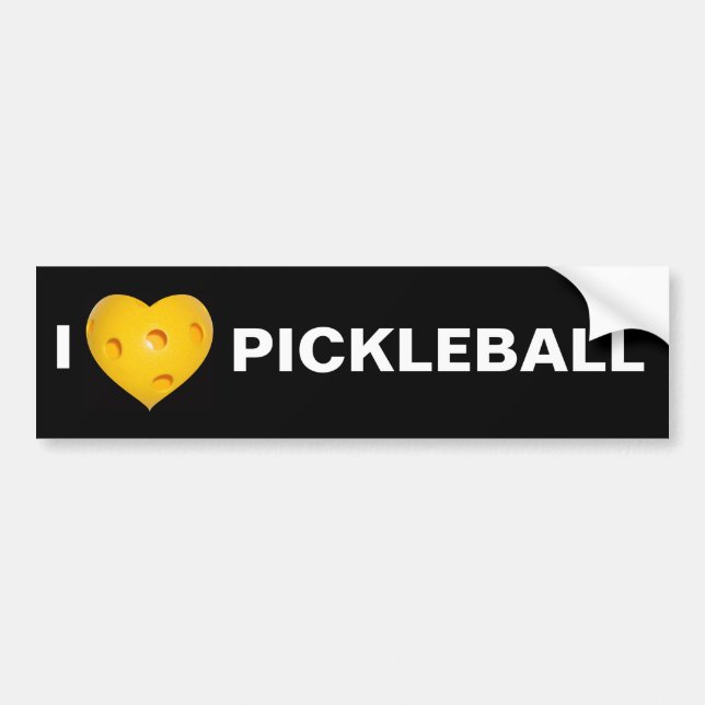 Mig hjärta (kärlek) Pickleball Bildekal (Framsidan)