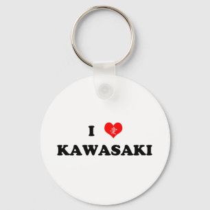 Mig hjärta Kawasaki Keychain Nyckelring