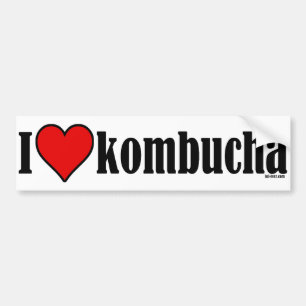 Mig hjärta Kombucha Bildekal