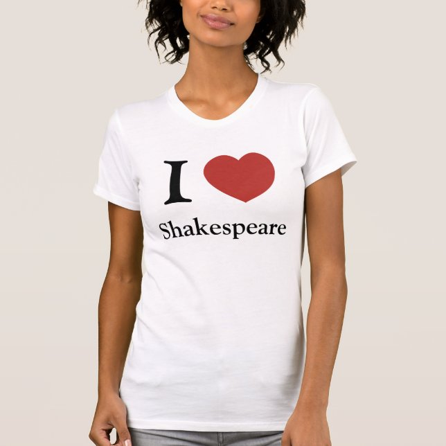 Mig hjärta kvinnliga Shakespeare Tee Shirt (Framsida)
