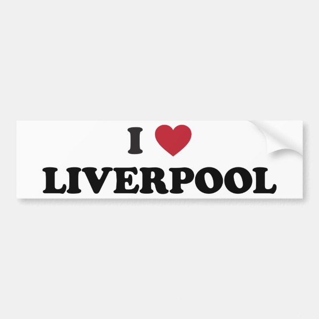 Mig hjärta Liverpool England Bildekal (Framsidan)