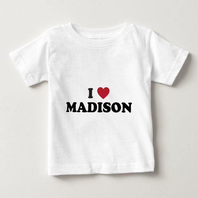 Mig hjärta Madison Wisconsin Tee Shirt (Framsida)