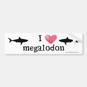 Mig hjärta Megalodon Bildekal