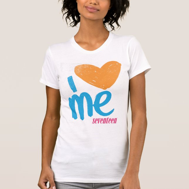 Mig hjärta mig Orange-Aqua T-shirt (Framsida)