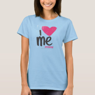 Mig hjärta mig som är magentafärgad tee shirt