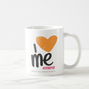 Mig hjärta mig som är orange kaffemugg